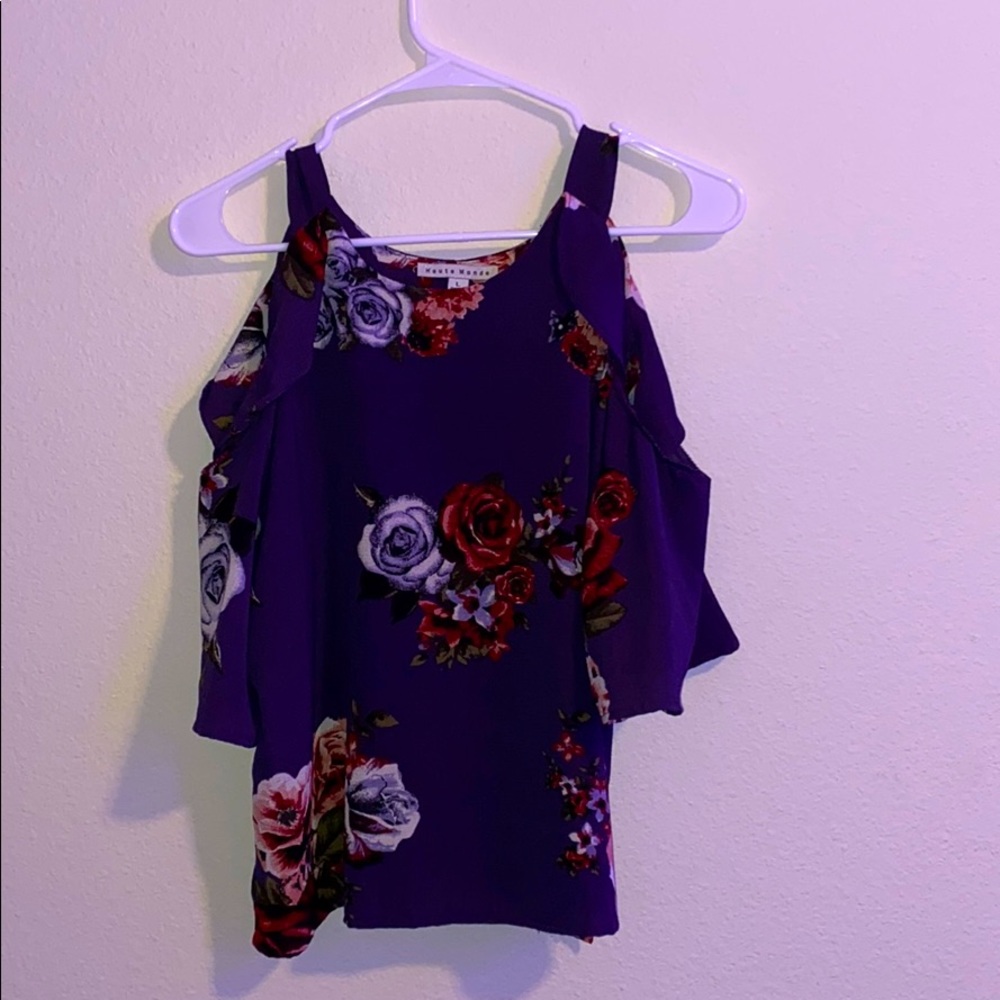Formal Top with Cut Out Shoulders